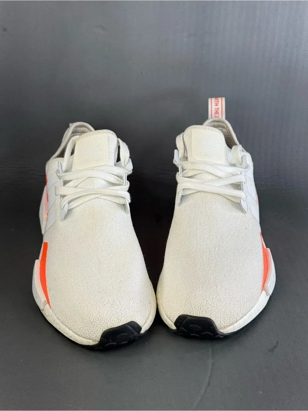 Adidas NMD_R1 'White Solar Red' athletic sneaker shoes men’s size 11